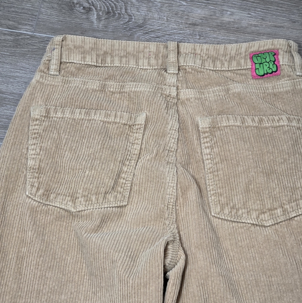 Empyre Tori 90's Cordory Skate Pants Khaki Womans Sz 4 High Waist Loose Fit - Picture 7 of 10